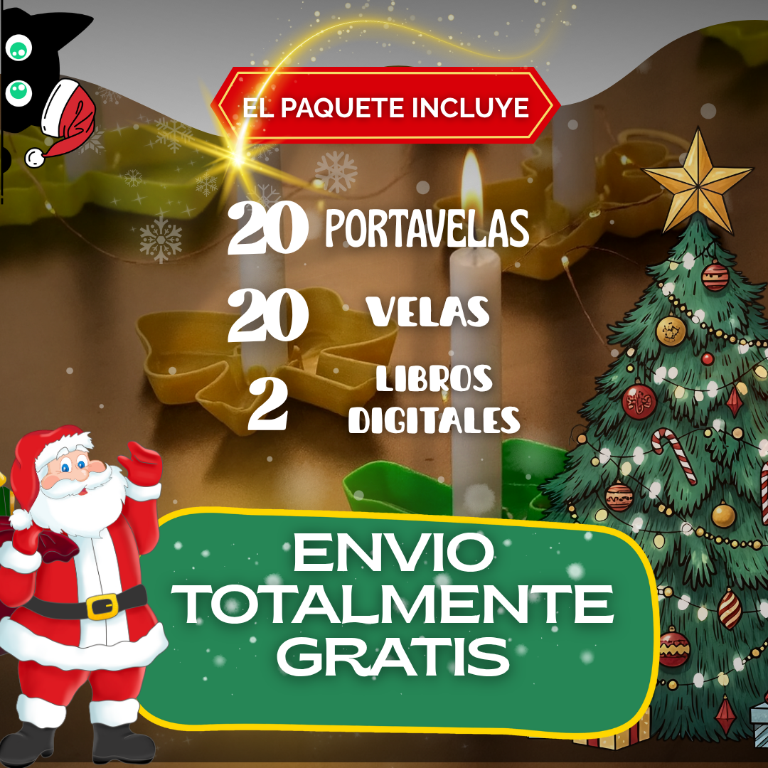 20 PORTAVELAS + 20 VELAS